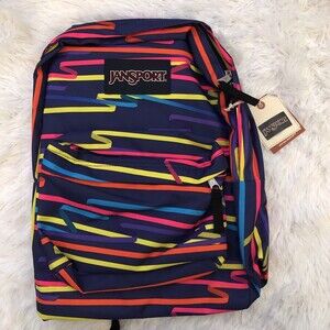 New JANSPORT Colorful Backpack School Work Everyday Bag